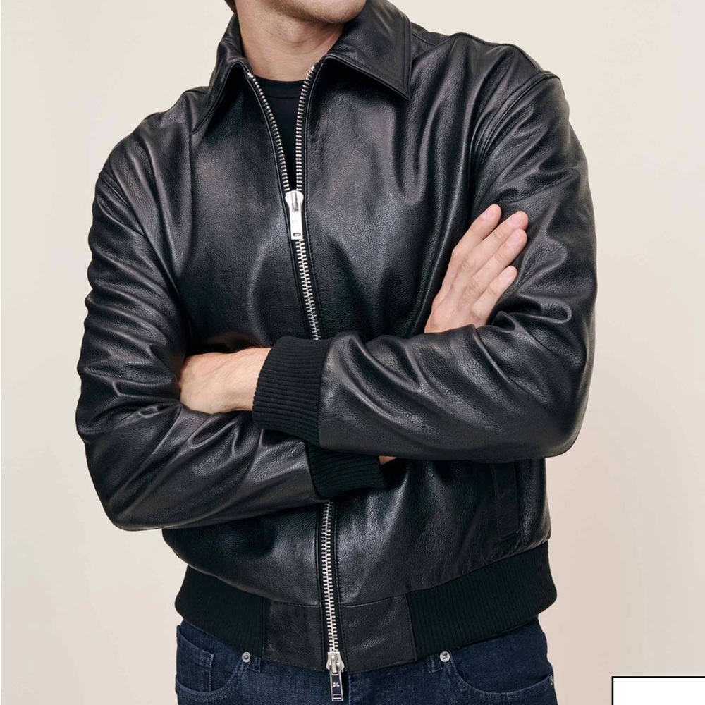 Men's Black Leather Jacket